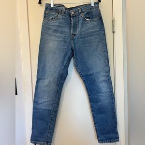 Levi’s 501 original high rise skinny straight size 28